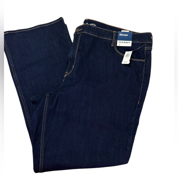 NWT Old Navy Mid-Rise Boot-Cut Jeans in Deep Blue - Picture 1 of 7